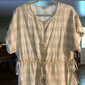 Madewell linen maxi dress